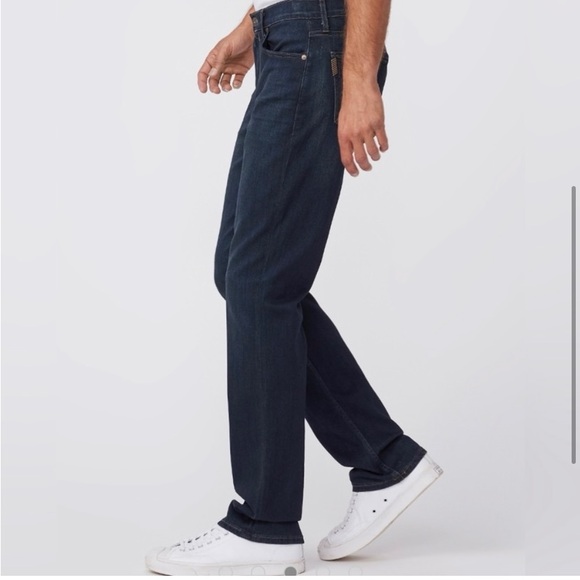 Paige Federal Men’s Slim Straight Cellar Dark Wash Jeans - Picture 4 of 9